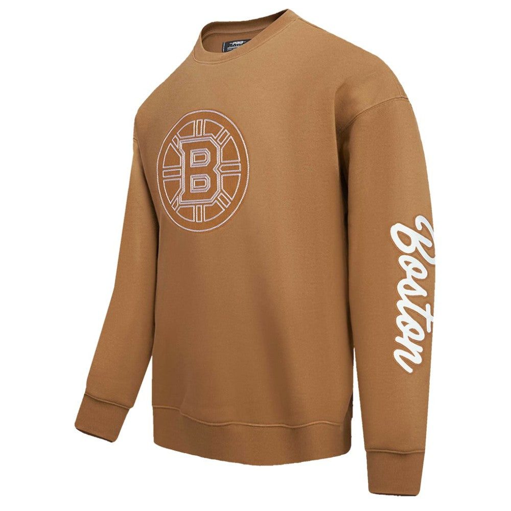 Boston Bruins Pro Standard Paint the City Pullover Sweatshirt - Brown - NHL
