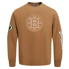 Boston Bruins Pro Standard Paint the City Pullover Sweatshirt - Brown - NHL