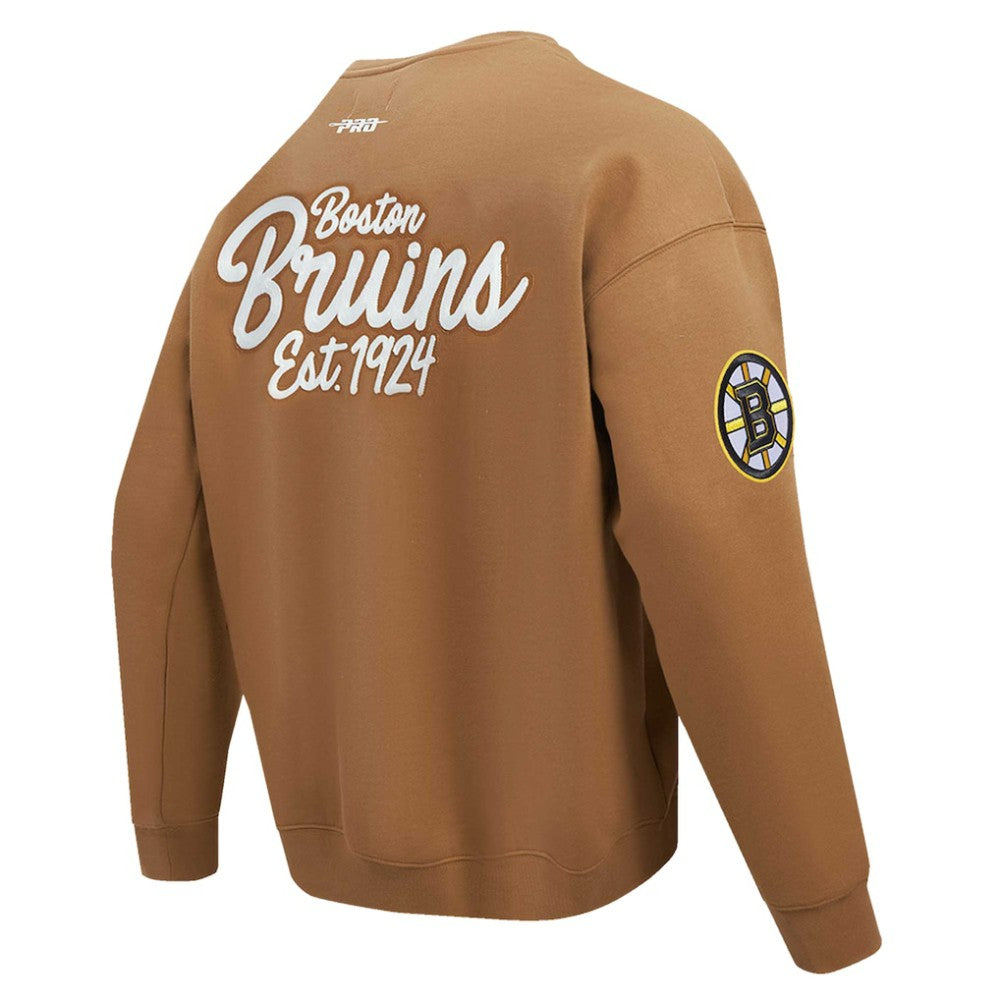 Boston Bruins Pro Standard Paint the City Pullover Sweatshirt - Brown - NHL