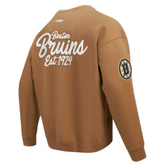 Boston Bruins Pro Standard Paint the City Pullover Sweatshirt - Brown - NHL