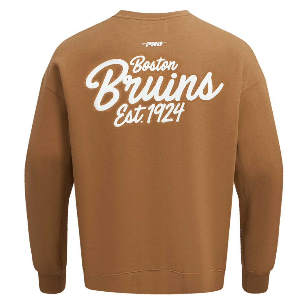 Boston Bruins Pro Standard Paint the City Pullover Sweatshirt - Brown - NHL