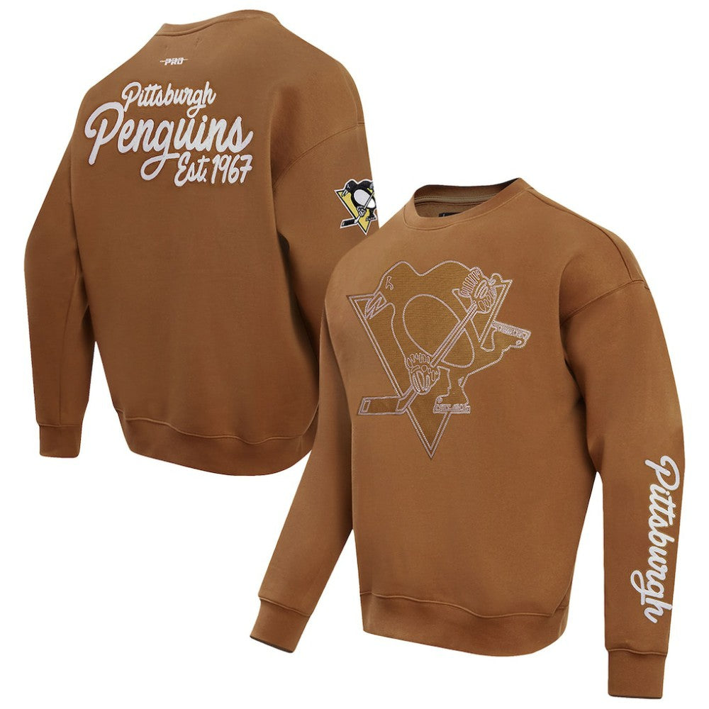 Pittsburgh Penguins Pro Standard Paint the City Pullover Sweatshirt - Brown - NHL