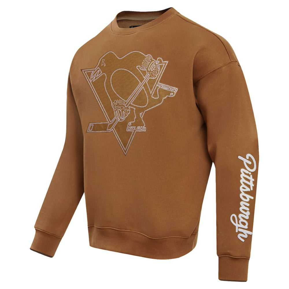 Pittsburgh Penguins Pro Standard Paint the City Pullover Sweatshirt - Brown - NHL