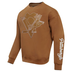 Pittsburgh Penguins Pro Standard Paint the City Pullover Sweatshirt - Brown - NHL
