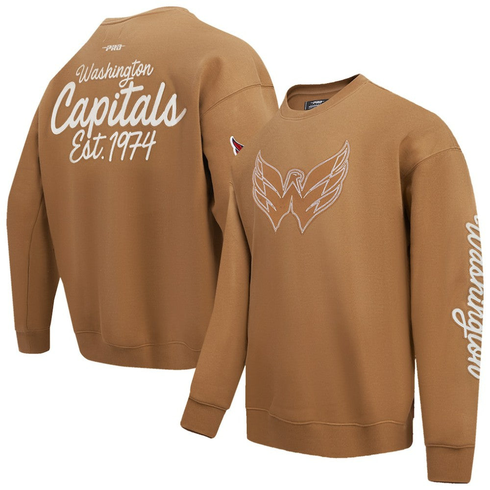 Washington Capitals Pro Standard Paint the City Pullover Sweatshirt - Brown - NHL