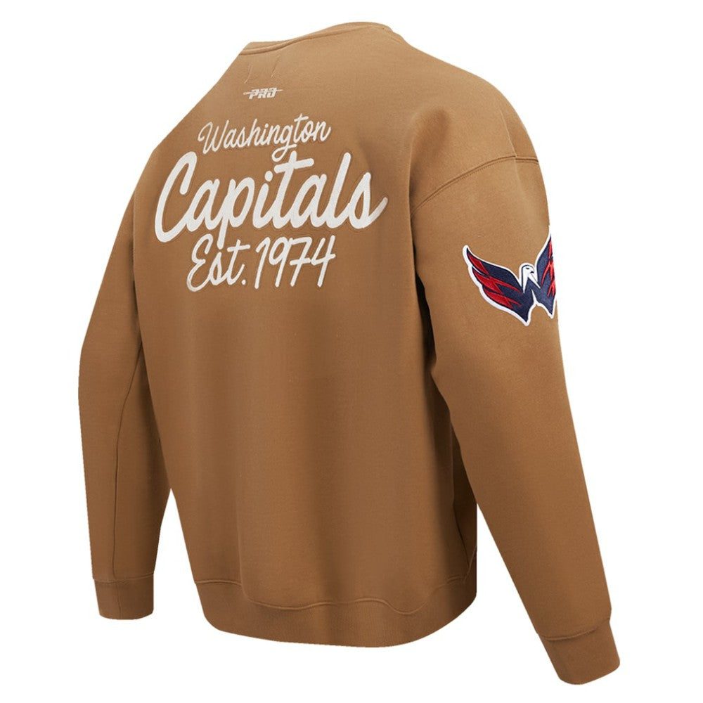 Washington Capitals Pro Standard Paint the City Pullover Sweatshirt - Brown - NHL