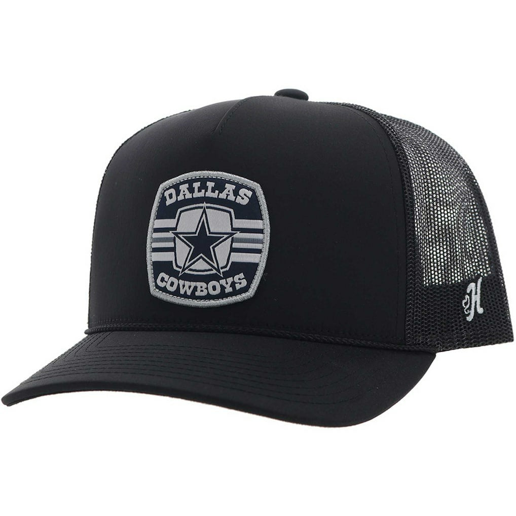 Dallas Cowboys HOOey Patch Rope Trucker Adjustable Hat Black | NFL