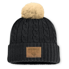 Jacksonville Jaguars Women's Cable Knit Cuffed Hat with Pom Black | Fanatics
