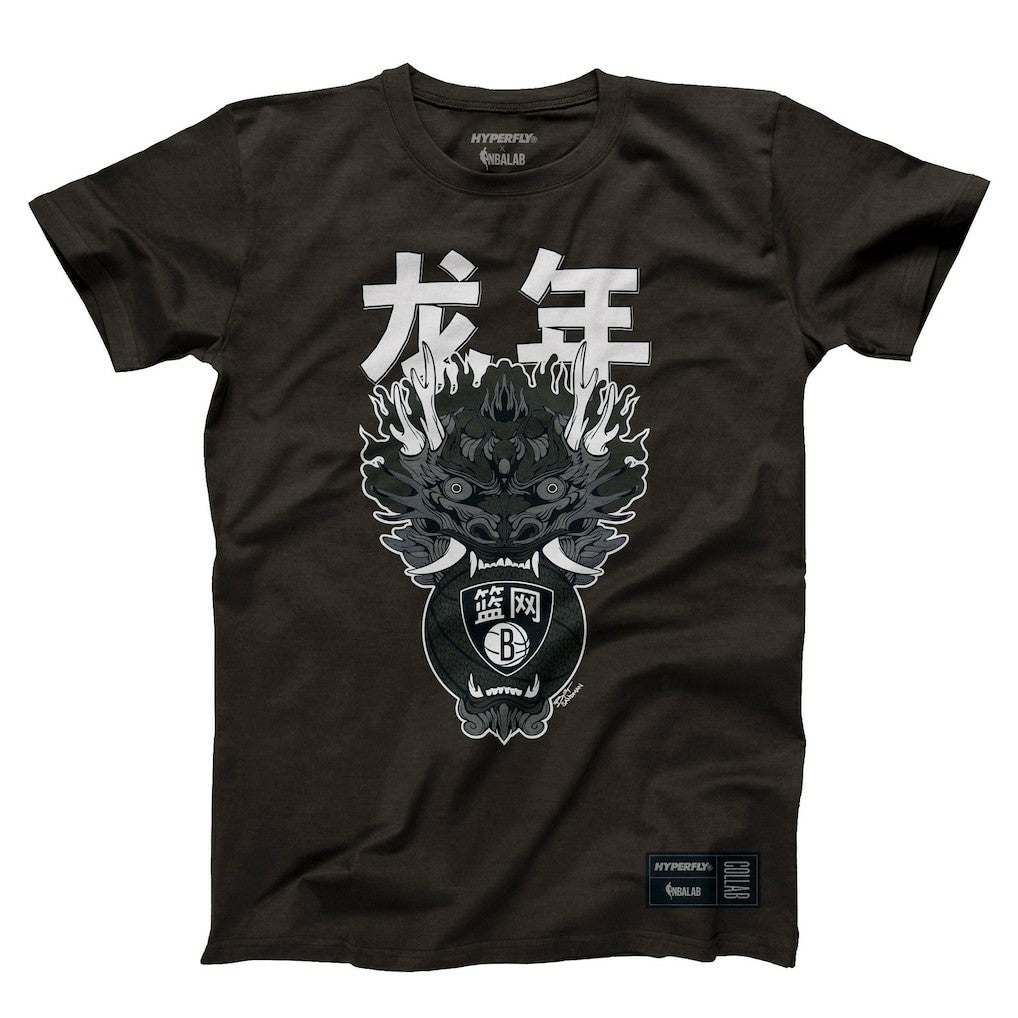 Brooklyn Nets Hyperfly Unisex Year of the Dragon Lunar New Year Collection T-Shirt Heather Black - NBA