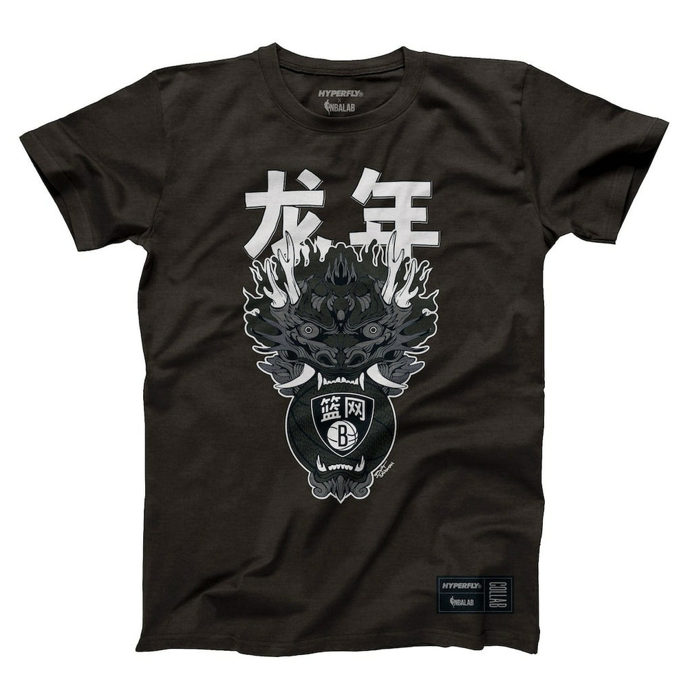 Brooklyn Nets Hyperfly Unisex Year of the Dragon Lunar New Year Collection T-Shirt Heather Black - NBA