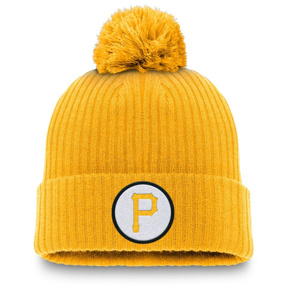 Pittsburgh Pirates Nike Cooperstown Collection Patch Cuffed Knit Hat with Pom - MLB