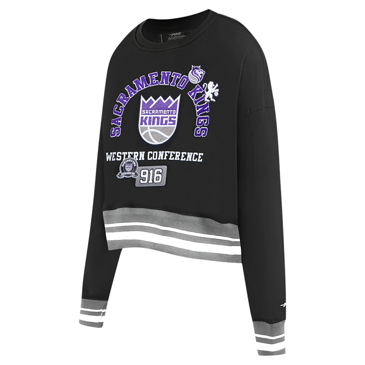 Sacramento Kings Pro Standard Women's Area Code Cropped Pullover Sweatshirt Black - NBA