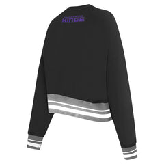 Sacramento Kings Pro Standard Women's Area Code Cropped Pullover Sweatshirt Black - NBA