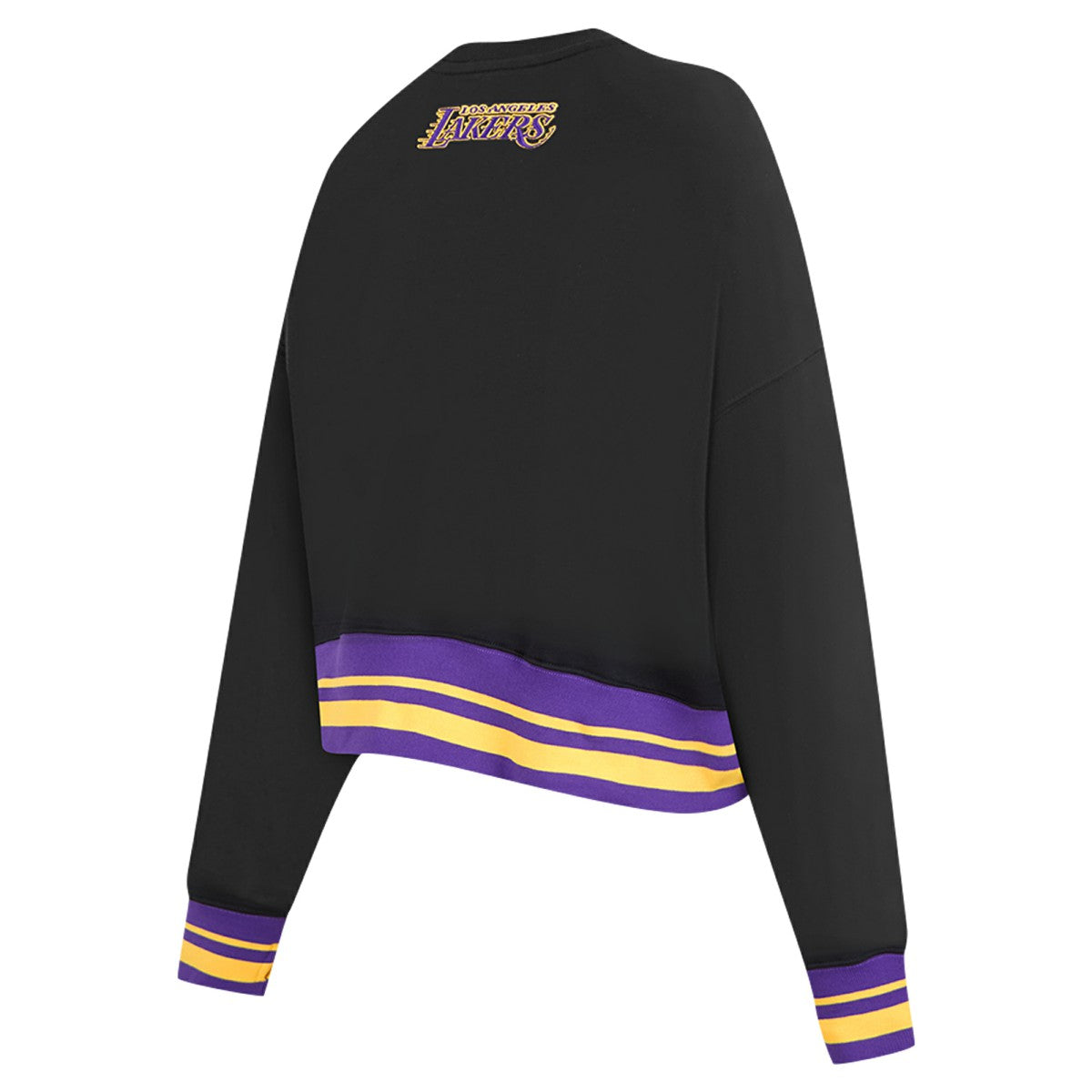 Los Angeles Lakers Pro Standard Women's Area Code Cropped Pullover Sweatshirt Black - NBA