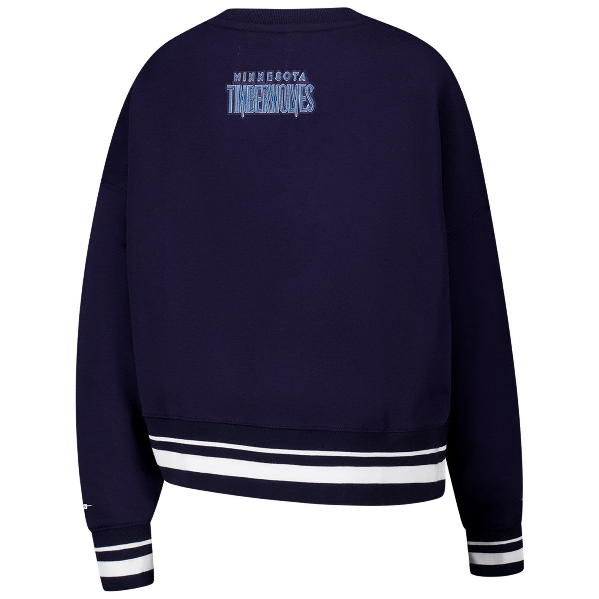 Minnesota Timberwolves Pro Standard Women's Area Code Cropped Pullover Sweatshirt Navy - NBA