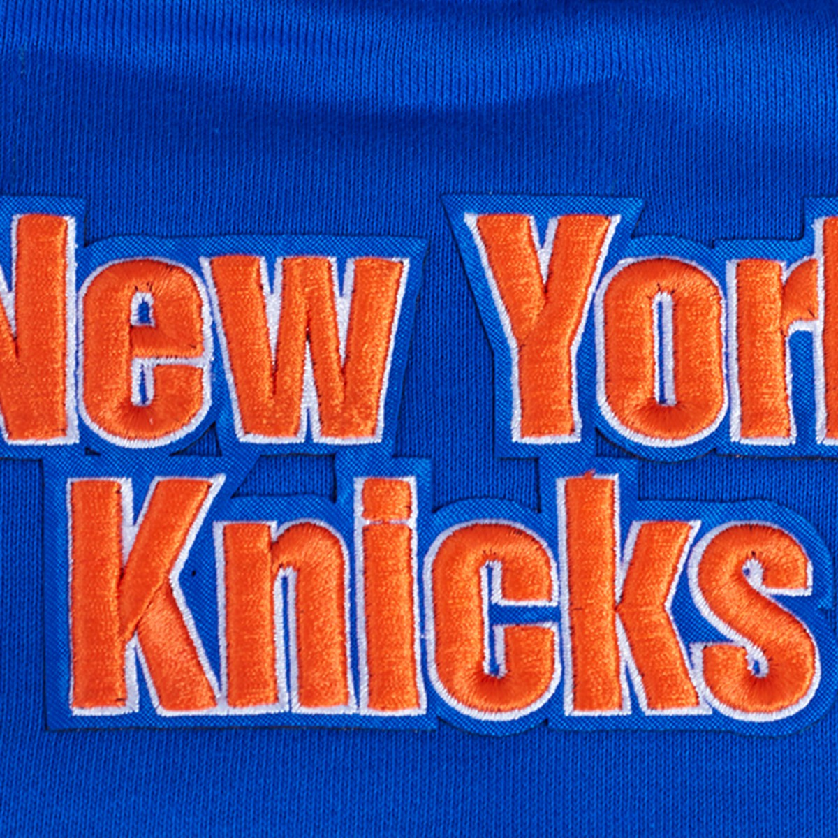 New York Knicks Pro Standard Women's Area Code Cropped Pullover Sweatshirt Blue - NBA