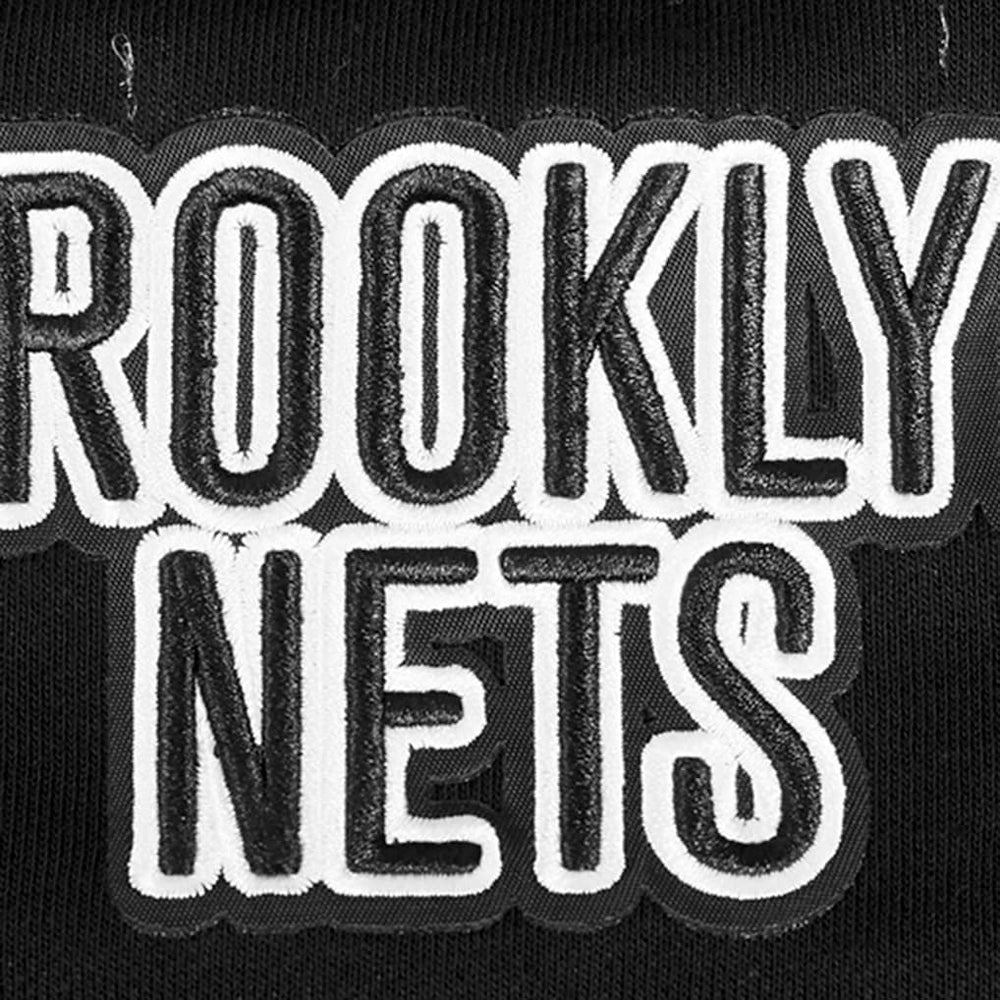 Brooklyn Nets Pro Standard Women's Area Code Cropped Pullover Sweatshirt Black - NBA