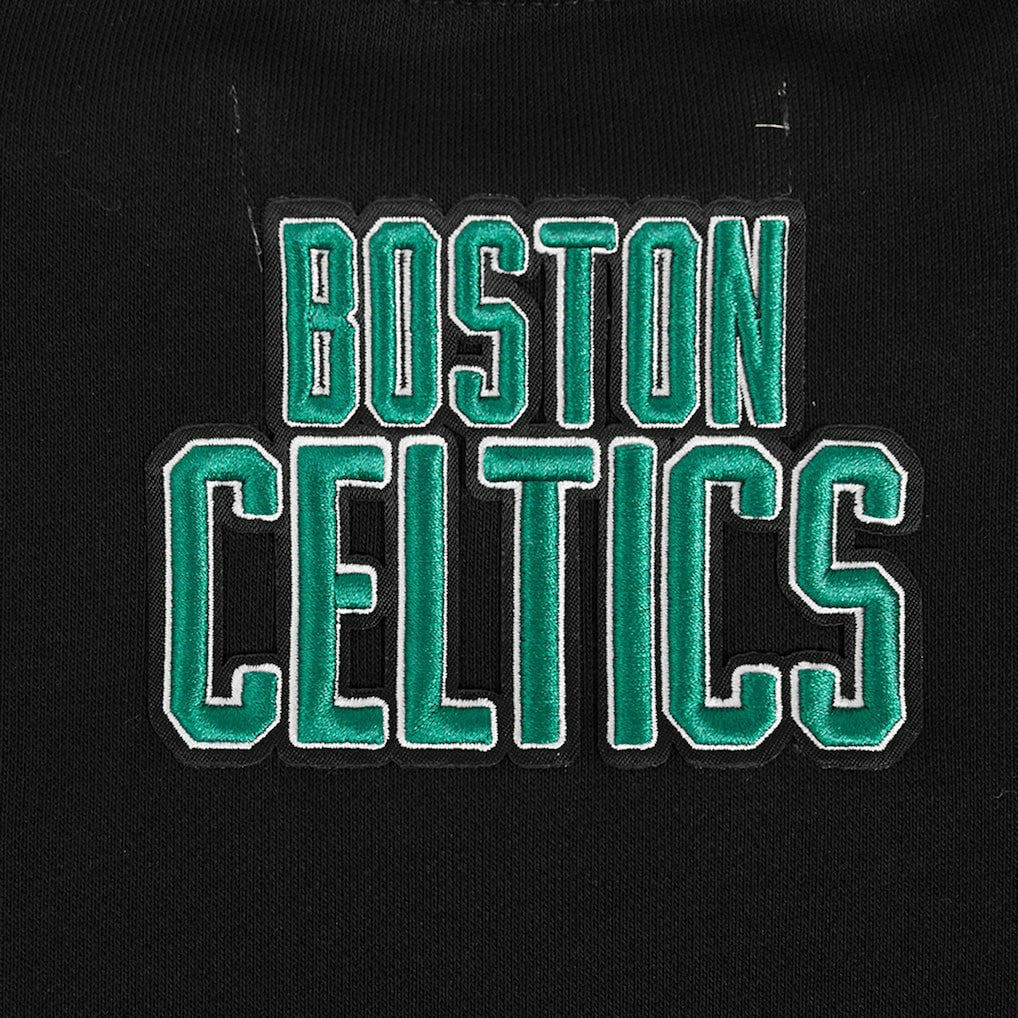 Boston Celtics Pro Standard Women's Area Code Cropped Pullover Sweatshirt Black - NBA