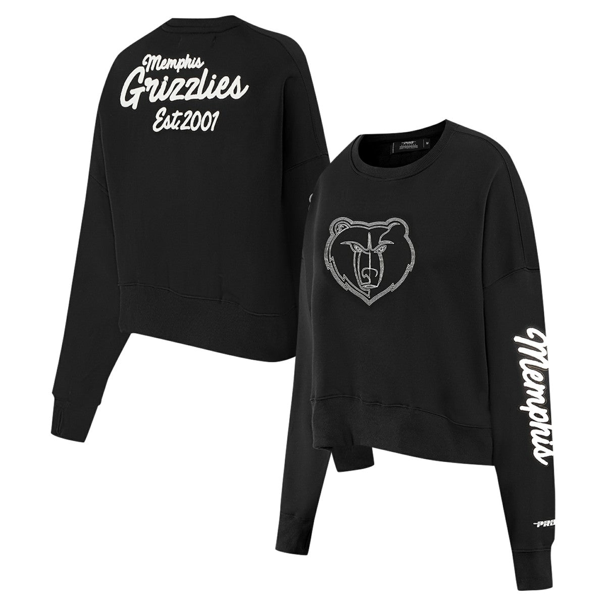 Memphis Grizzlies Pro Standard Women's Paint The City Cropped Pullover Sweatshirt Black - NBA