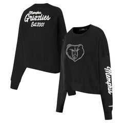 Memphis Grizzlies Pro Standard Women's Paint The City Cropped Pullover Sweatshirt Black - NBA
