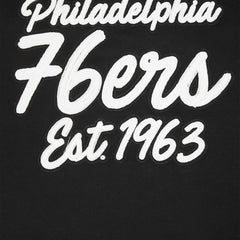 Philadelphia 76ers Pro Standard Women's Paint The City Cropped Pullover Sweatshirt Black - NBA