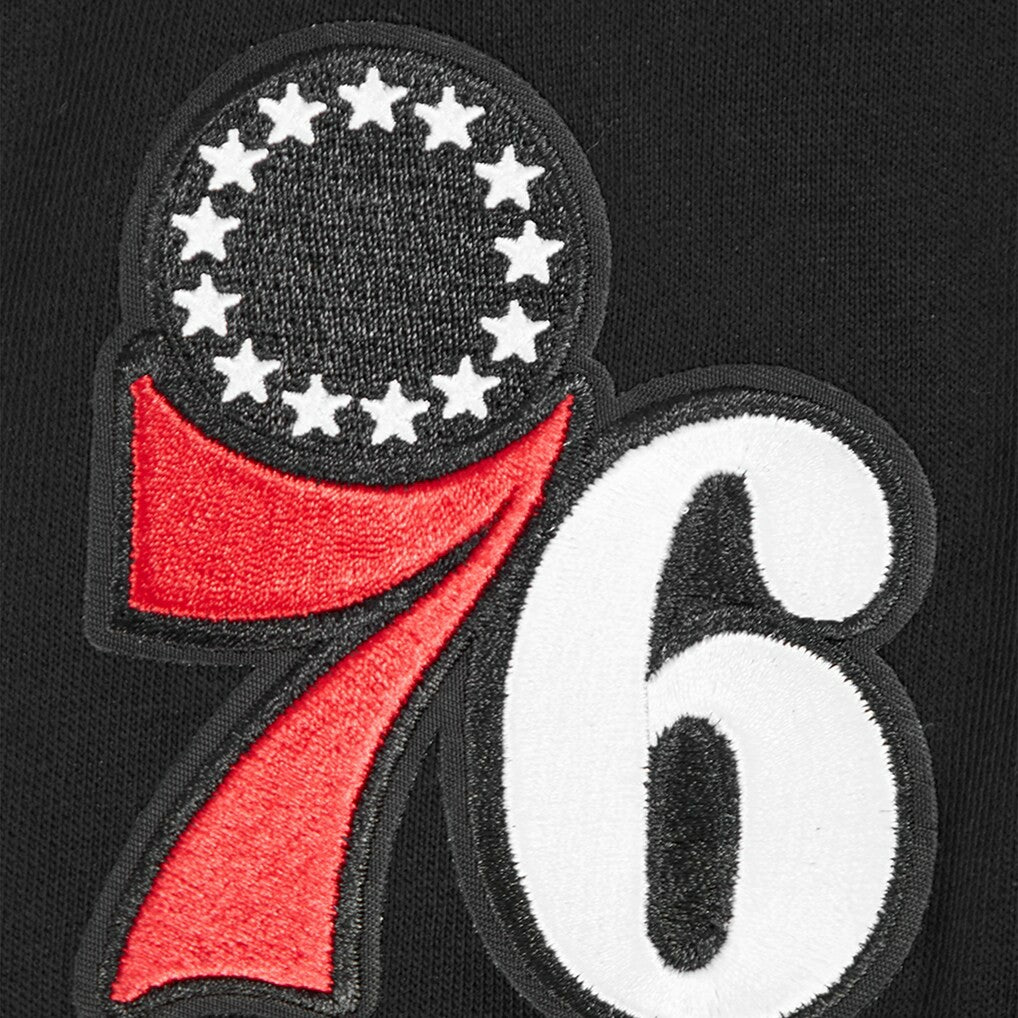 Philadelphia 76ers Pro Standard Women's Paint The City Cropped Pullover Sweatshirt Black - NBA
