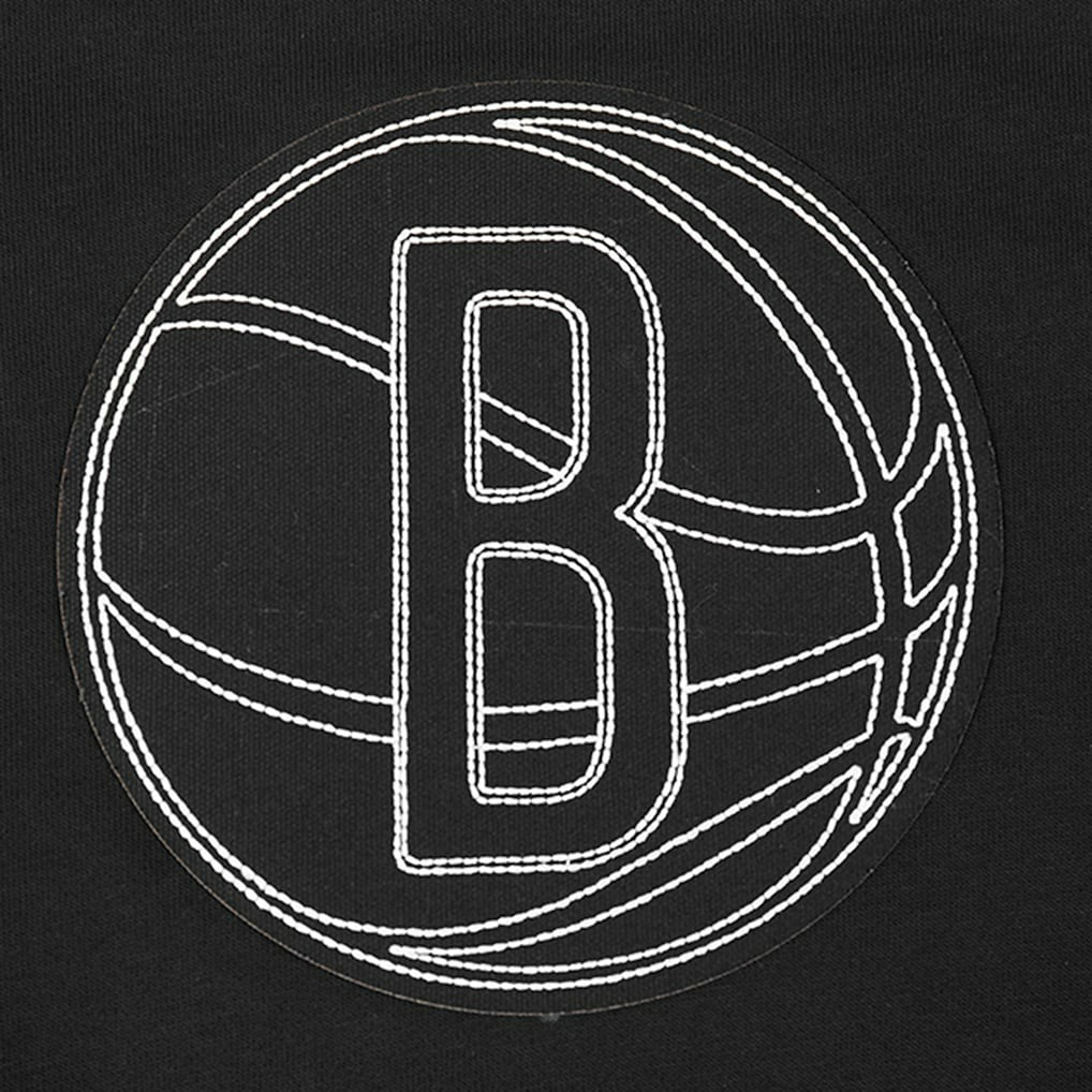 Brooklyn Nets Pro Standard Women's Paint The City Cropped Pullover Sweatshirt Black - NBA