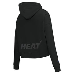Miami Heat Pro Standard Women's Jewels Cropped Pullover Hoodie Black - NBA