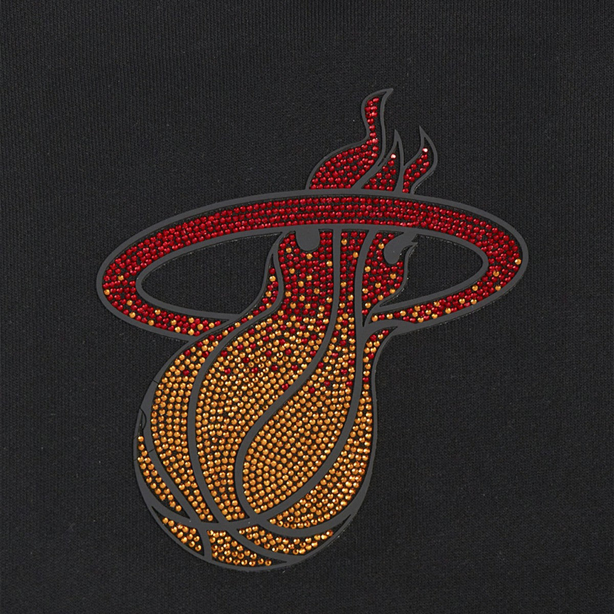 Miami Heat Pro Standard Women's Jewels Cropped Pullover Hoodie Black - NBA