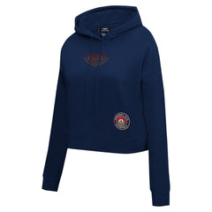 New Orleans Pelicans Pro Standard Women's Jewels Cropped Pullover Hoodie Navy - NBA