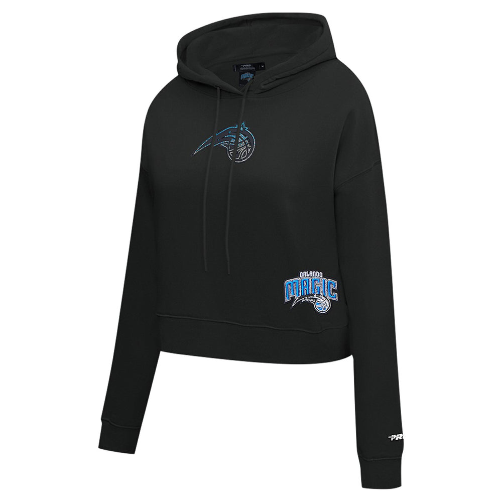 Orlando Magic Pro Standard Women's Jewels Cropped Pullover Hoodie Black - NBA