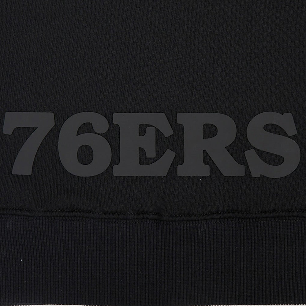 Philadelphia 76ers Pro Standard Women's Jewels Cropped Pullover Hoodie Black - NBA