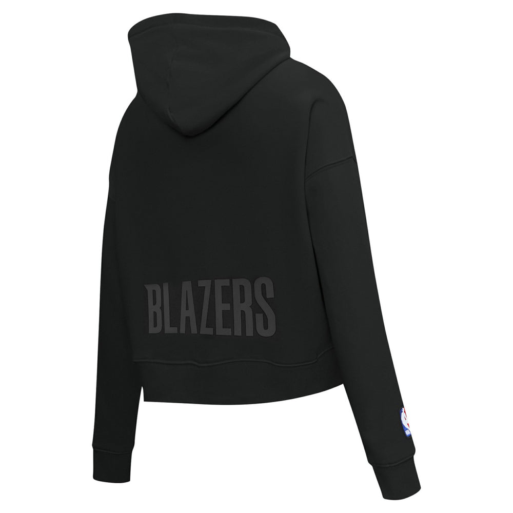 Portland Trail Blazers Pro Standard Women's Jewels Cropped Pullover Hoodie Black - NBA