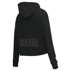 Portland Trail Blazers Pro Standard Women's Jewels Cropped Pullover Hoodie Black - NBA