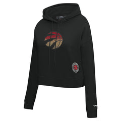 Toronto Raptors Pro Standard Women's Jewels Cropped Pullover Hoodie Black - NBA