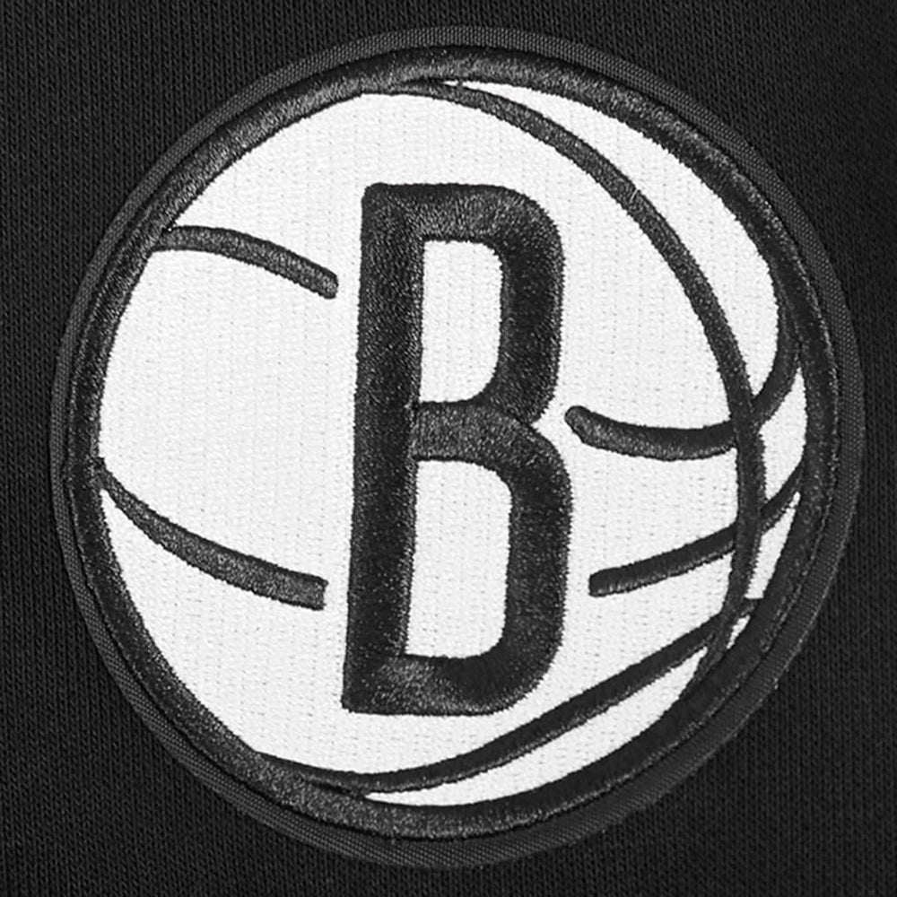 Brooklyn Nets Pro Standard Women's Jewels Cropped Pullover Hoodie Black - NBA