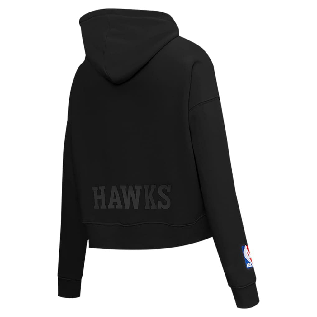 Atlanta Hawks Pro Standard Women's Jewels Cropped Pullover Hoodie Black - NBA