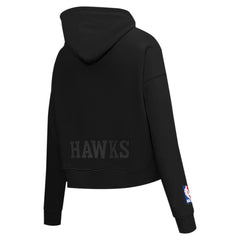 Atlanta Hawks Pro Standard Women's Jewels Cropped Pullover Hoodie Black - NBA