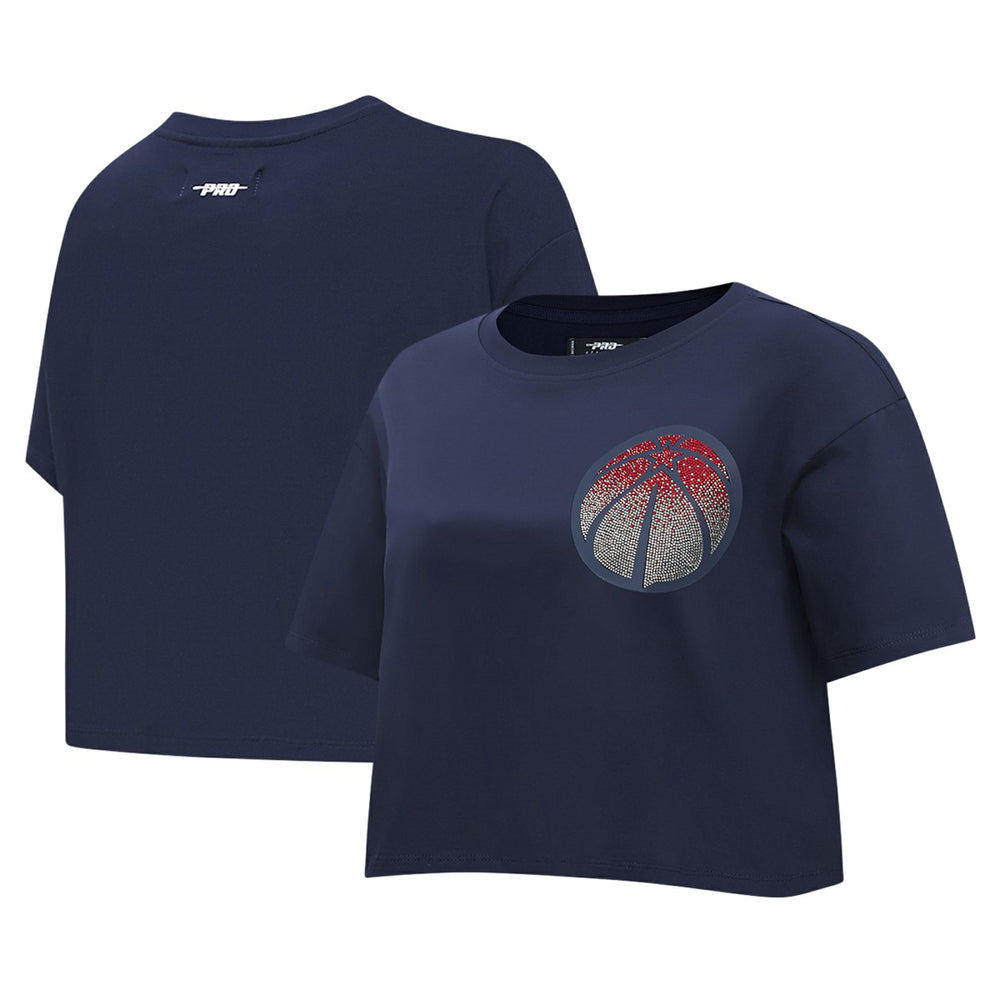 Washington Wizards Pro Standard Women's Jewels Boxy Cropped T-Shirt Navy - NBA