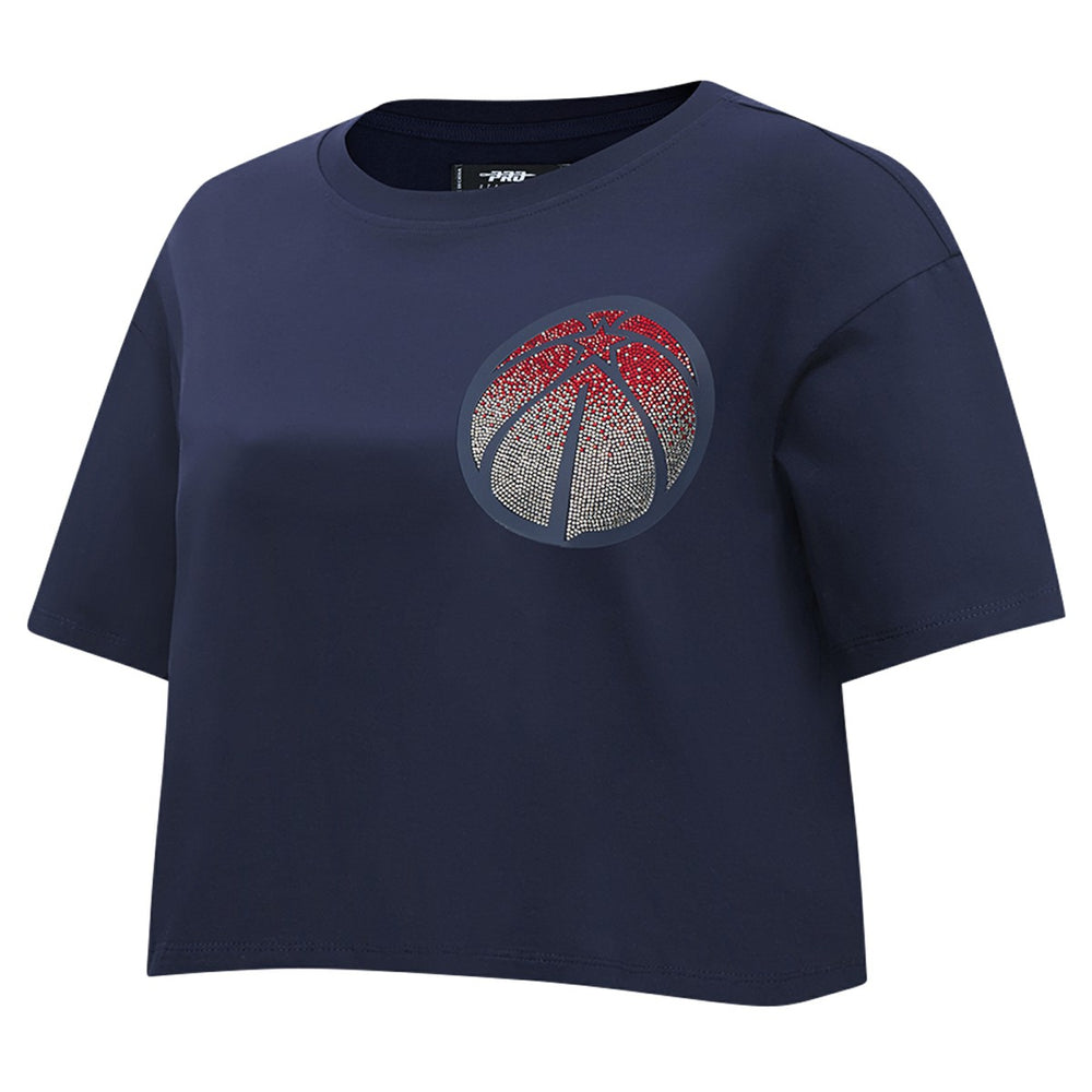 Washington Wizards Pro Standard Women's Jewels Boxy Cropped T-Shirt Navy - NBA