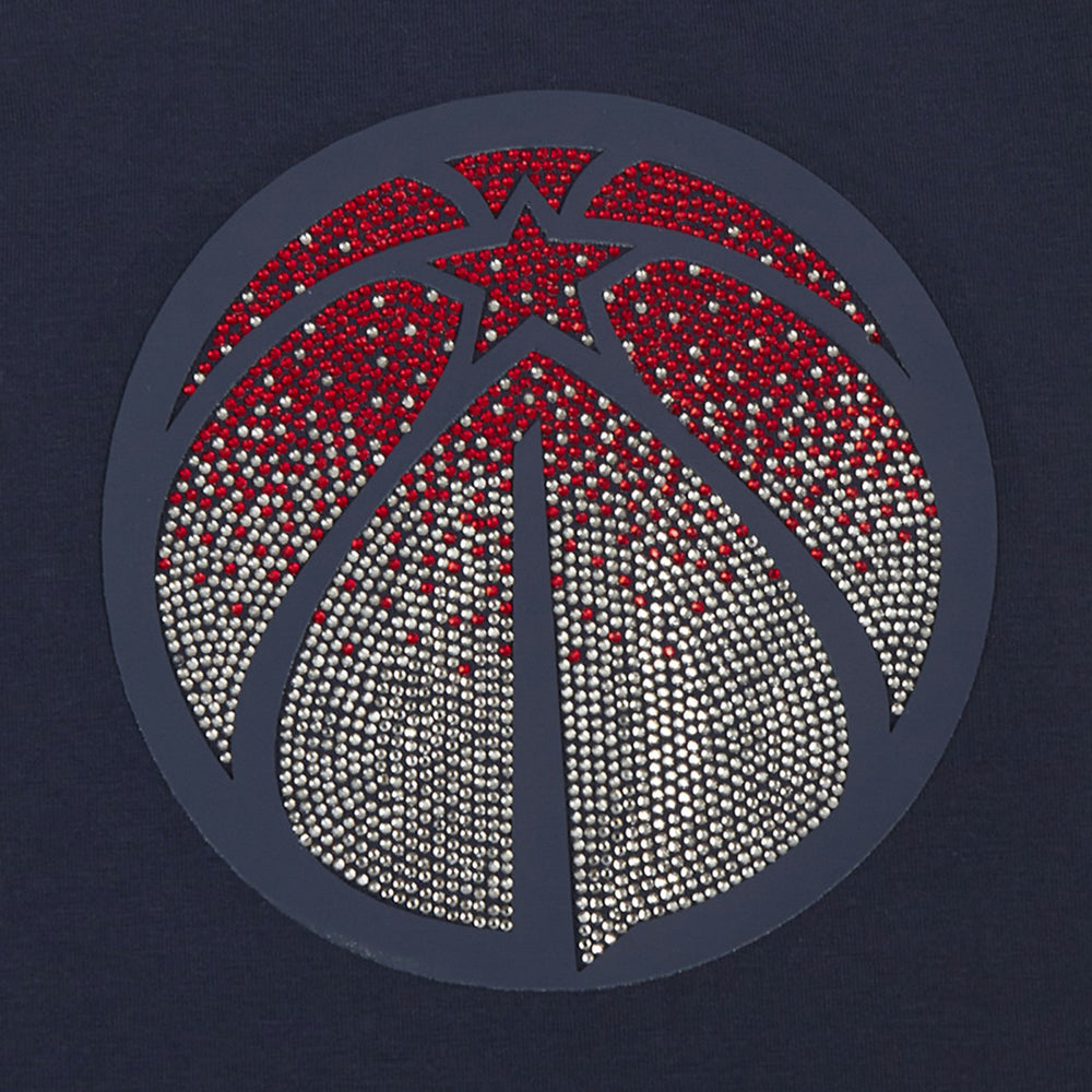 Washington Wizards Pro Standard Women's Jewels Boxy Cropped T-Shirt Navy - NBA