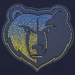 Memphis Grizzlies Pro Standard Women's Jewels Boxy Cropped T-Shirt Navy - NBA