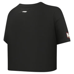 Miami Heat Pro Standard Women's Jewels Boxy Cropped T-Shirt Black - NBA