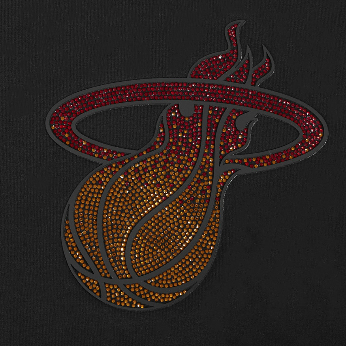 Miami Heat Pro Standard Women's Jewels Boxy Cropped T-Shirt Black - NBA