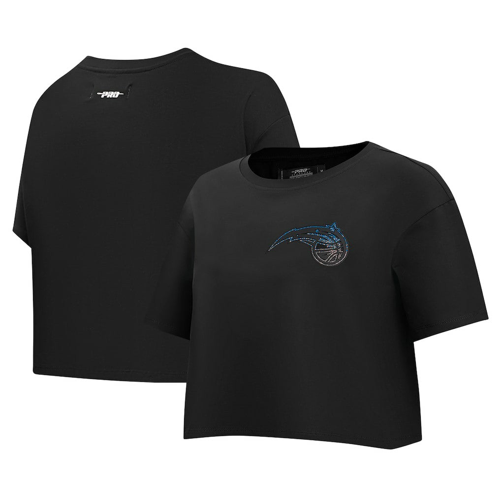 Orlando Magic Pro Standard Women's Jewels Boxy Cropped T-Shirt Black - NBA