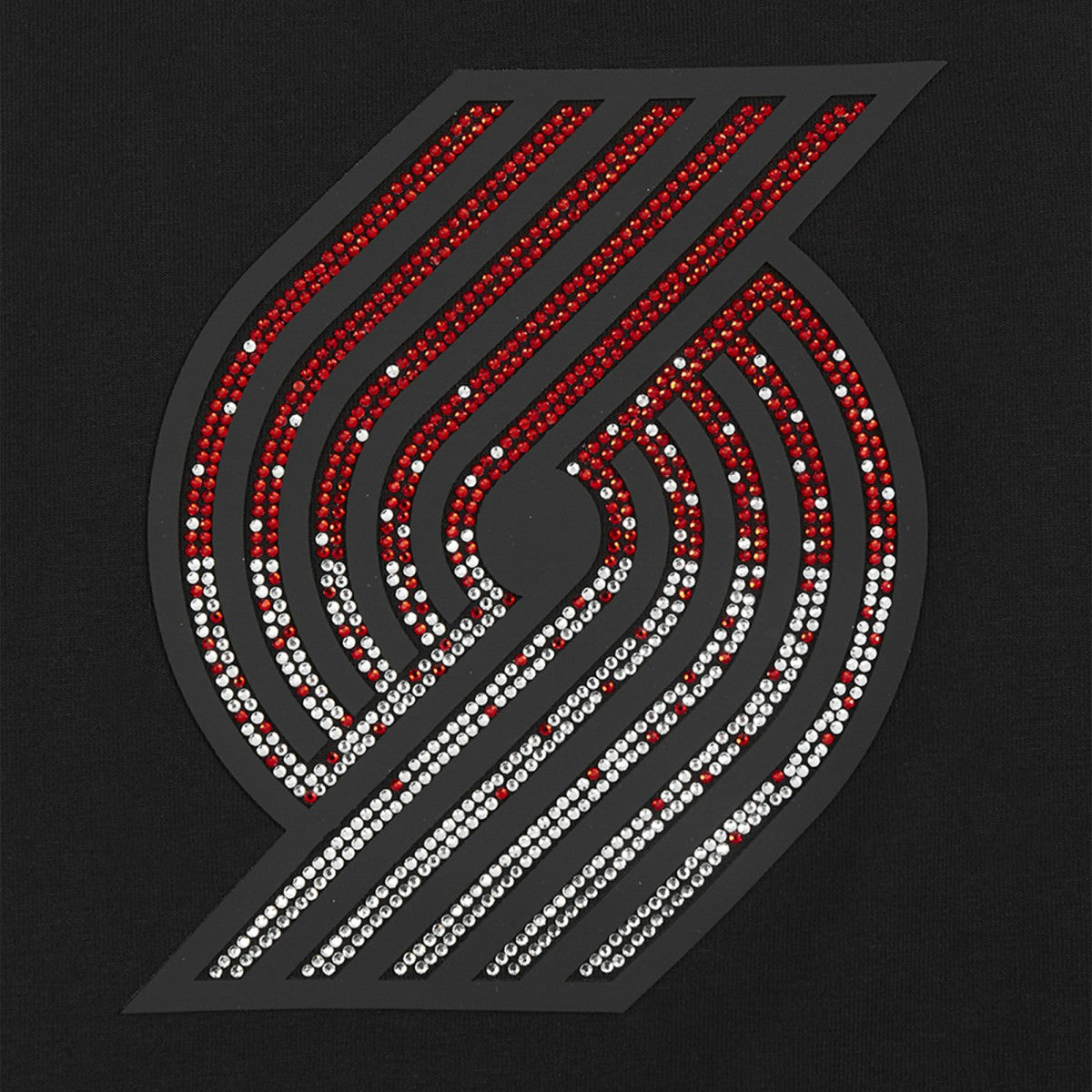 Portland Trail Blazers Pro Standard Women's Jewels Boxy Cropped T-Shirt Black - NBA
