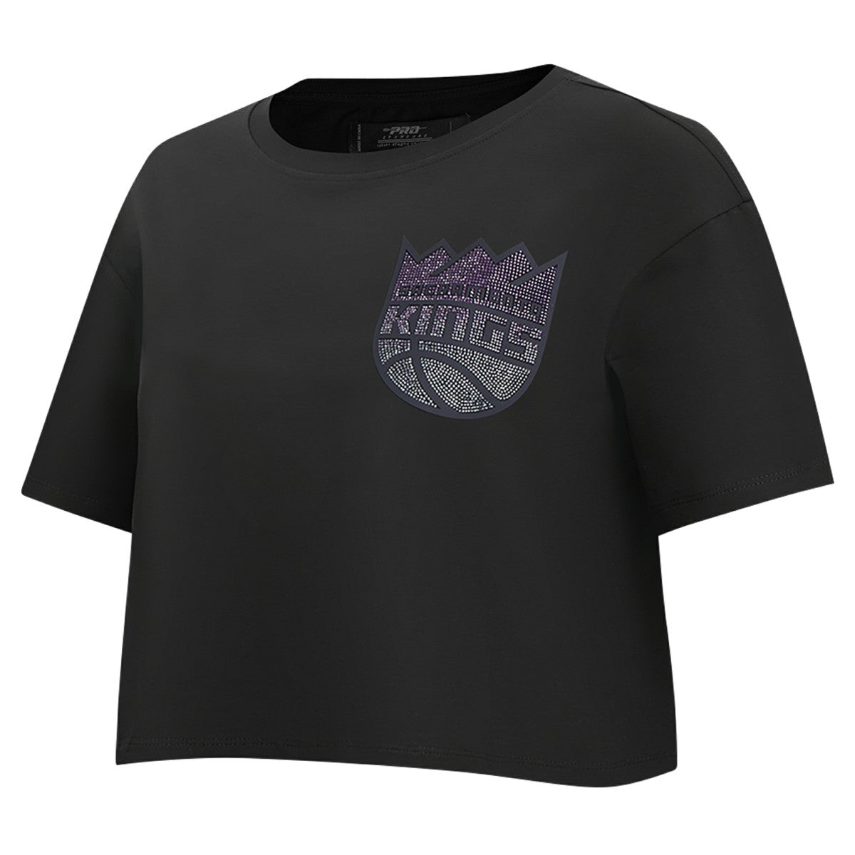 Sacramento Kings Pro Standard Women's Jewels Boxy Cropped T-Shirt Black - NBA