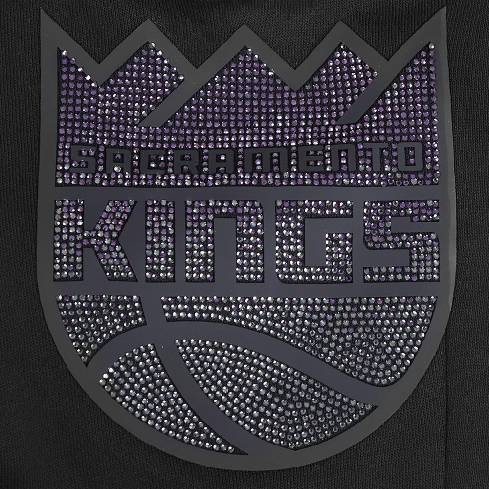 Sacramento Kings Pro Standard Women's Jewels Boxy Cropped T-Shirt Black - NBA