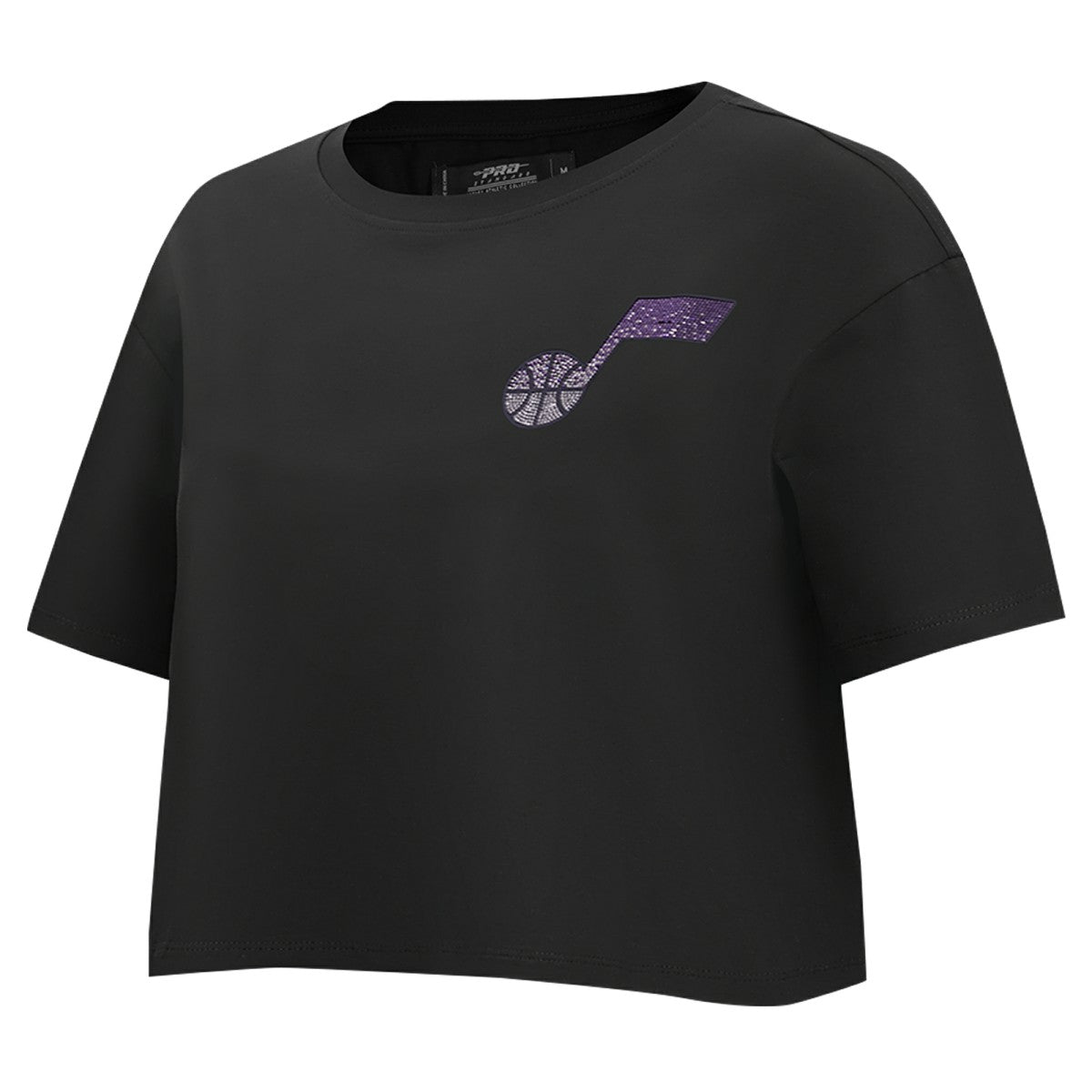 Utah Jazz Pro Standard Women's Jewels Boxy Cropped T-Shirt Black - NBA