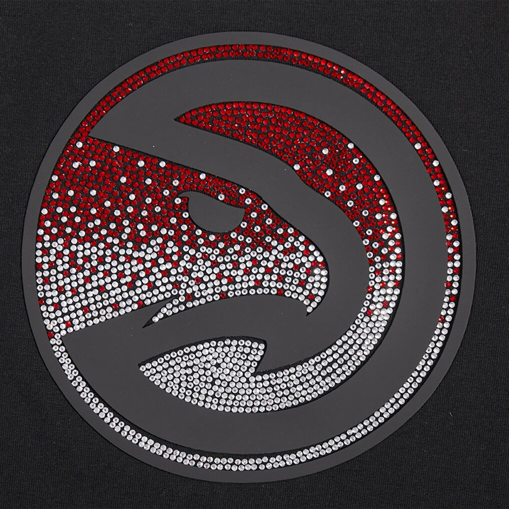 Atlanta Hawks Pro Standard Women's Jewels Boxy Cropped T-Shirt Black - NBA